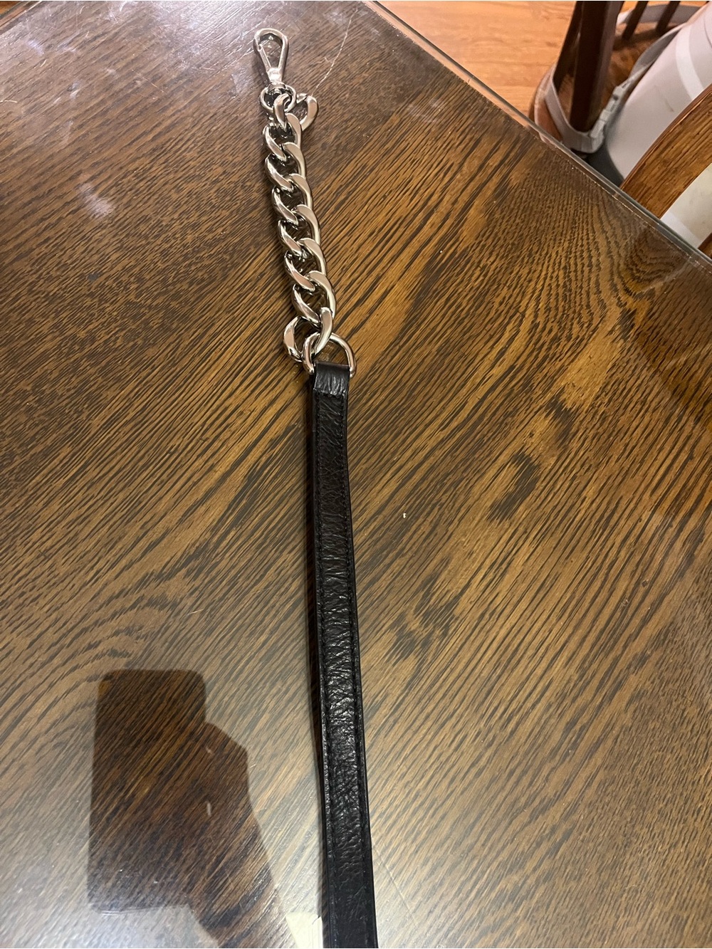 Michael Kors Black Crossbody Purse Strap with Chain - Picture 4 of 8